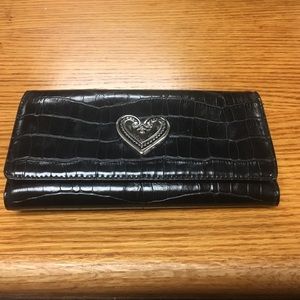 Brighton Inspired Black Croc Wallet